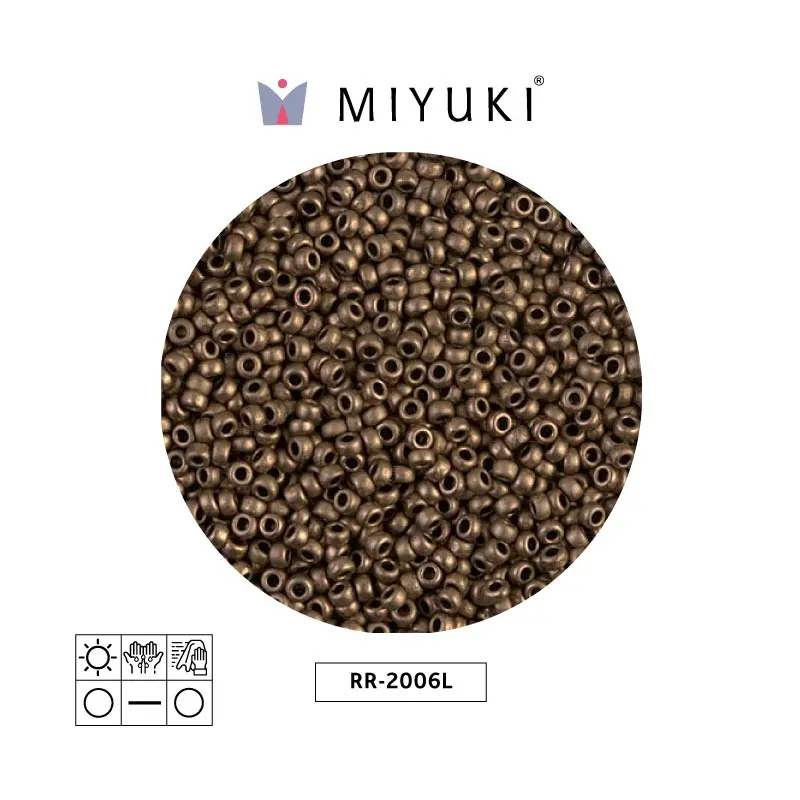 Mostacilla Miyuki rocalla 11/0 RR2006L mate metalizado oscuro bronce x 250g