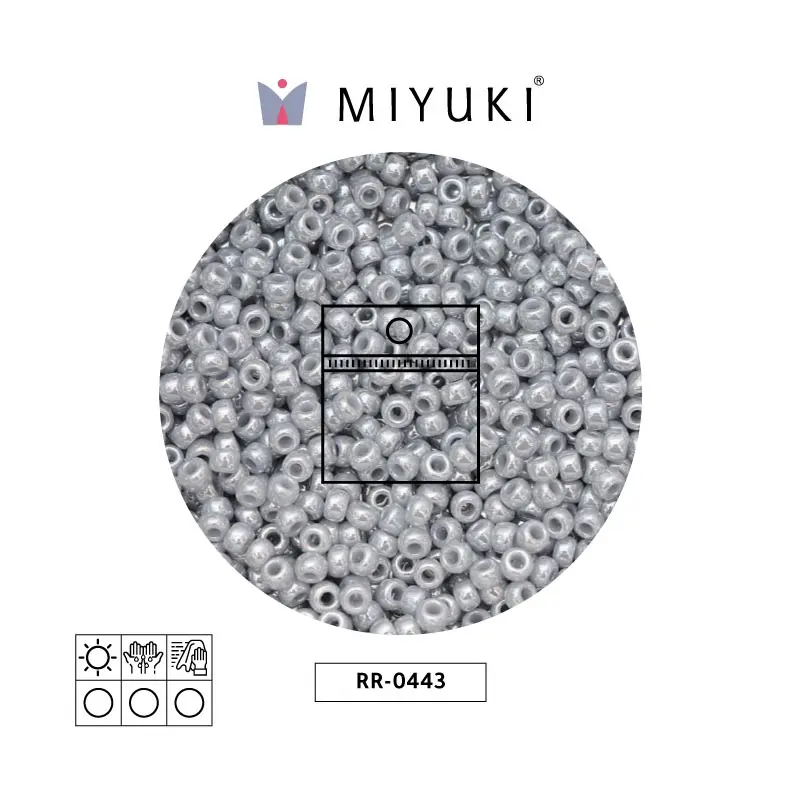 Mostacilla Miyuki rocalla 11/0 RR0443 opaco oscuro steel lustaer x 25g