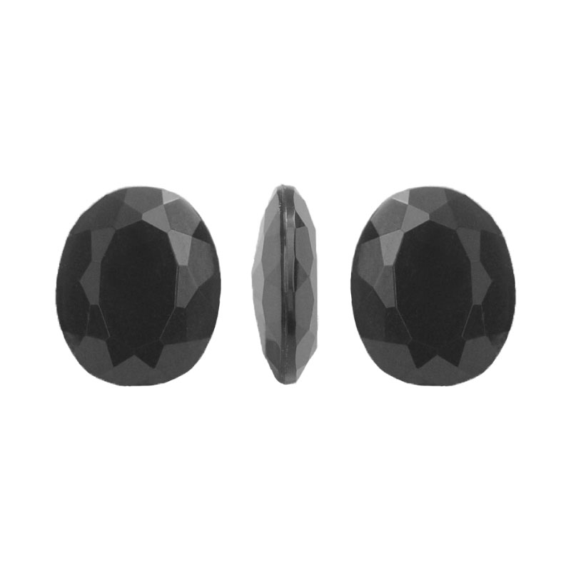 Acrilico K1022 oval con cono 8x10mm jet 1 x und