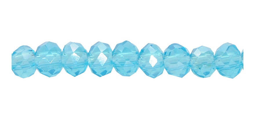 Murano rondela facetada 2mm aquamarine 09AB x 197unds