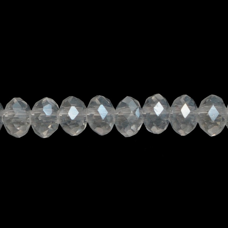 Murano rondela facetada 2mm crystal 02 AB x aprox 148und