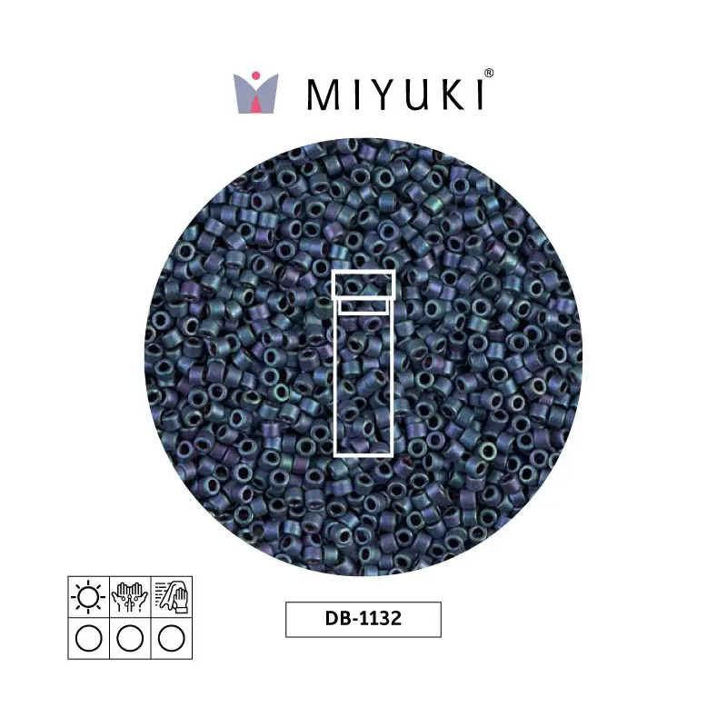 Miyuki delica 11/0 DB1052 mate metalizado azul green/gold x 2G