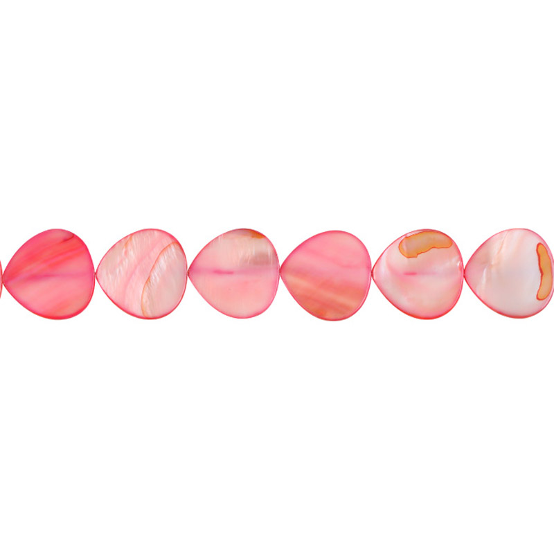 Sarta Madre perla drop 21x21mm S7 red