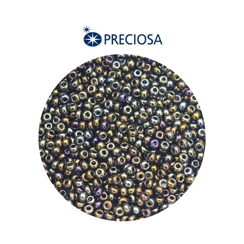 Mostacilla checa preciosa 2mm 59115 cafe irizado x 500g