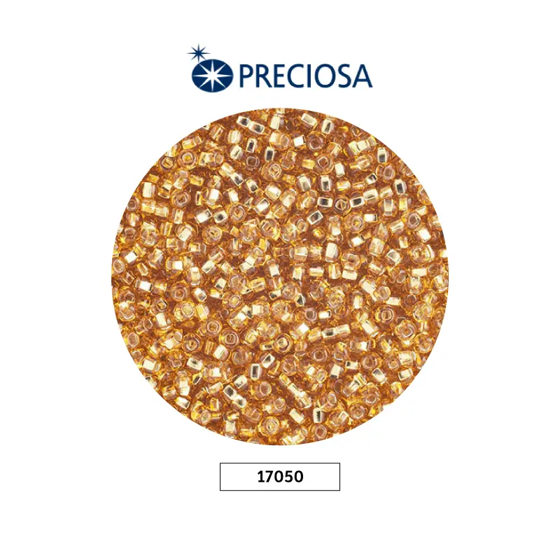 Mostacilla checa preciosa 2mm 17050 dorado oscuro x 500g