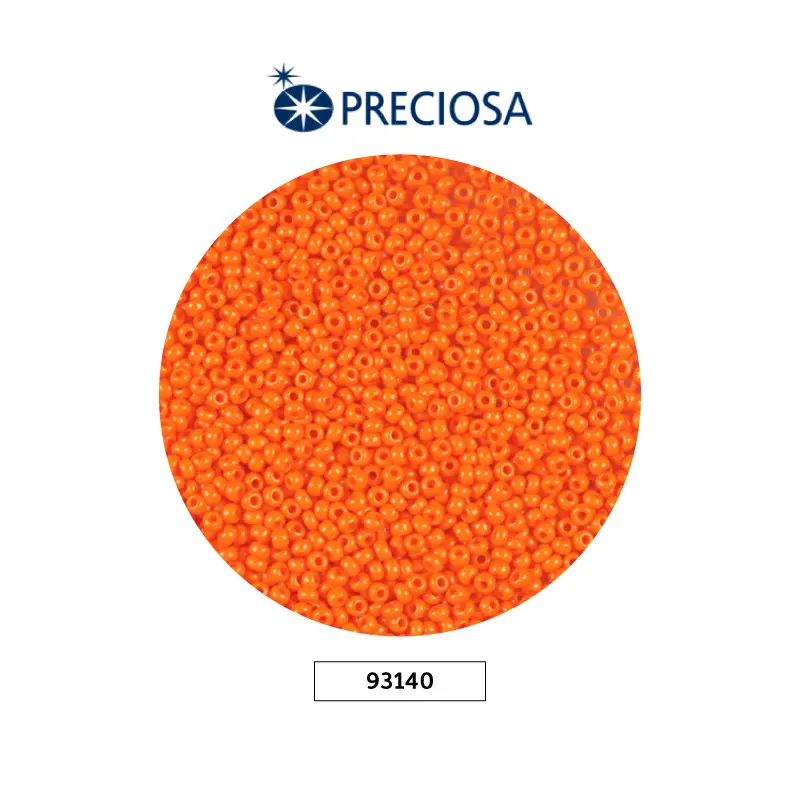 Mostacilla checa preciosa 10/0 2mm 93140 OP naranja x 500g