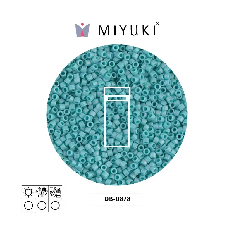 Miyuki delica 11/0 DB0878 mat op turquoi AB x 3g