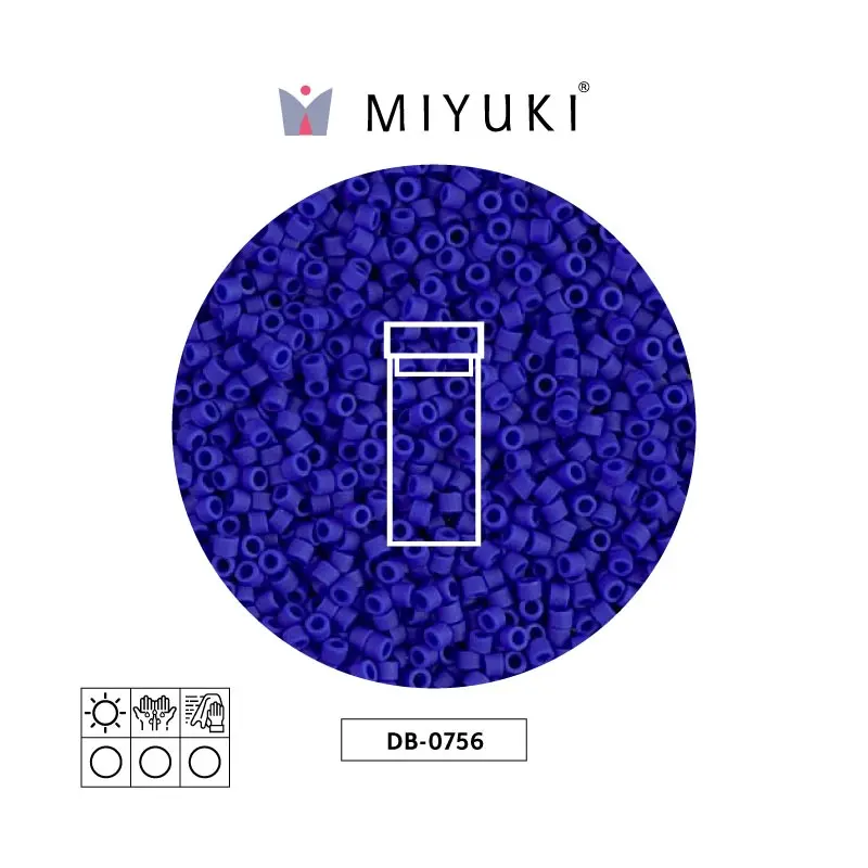Miyuki delica 11/0 DB0756 mate opaco azul x 3g
