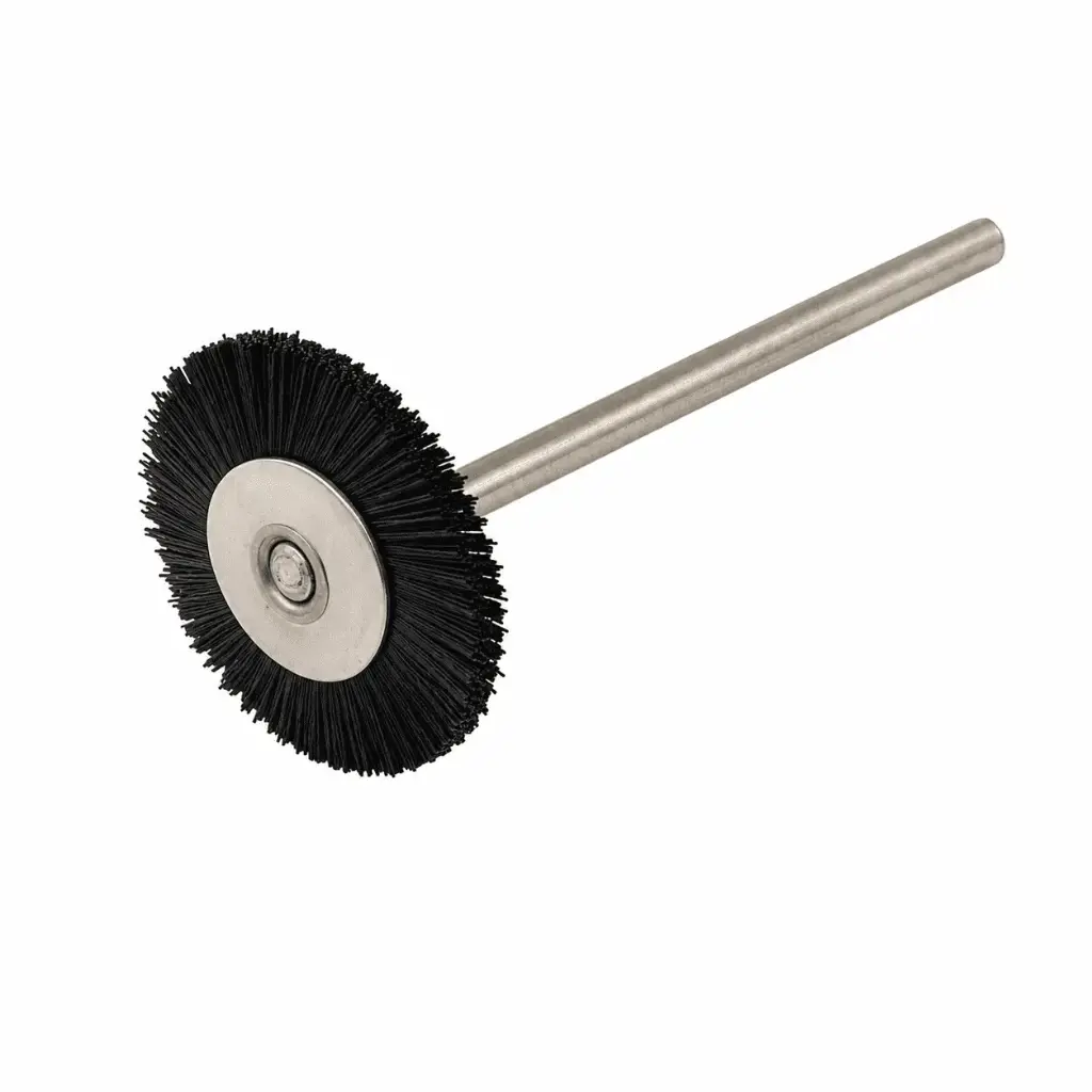 Mounted Wheel Bristle Brush. Shank size: 3/32 BUF-008