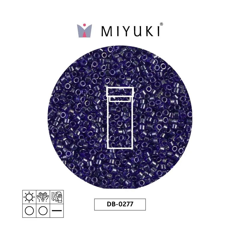 Miyuki delica 11/0 DB0277 transparent cobalt luster x 3g