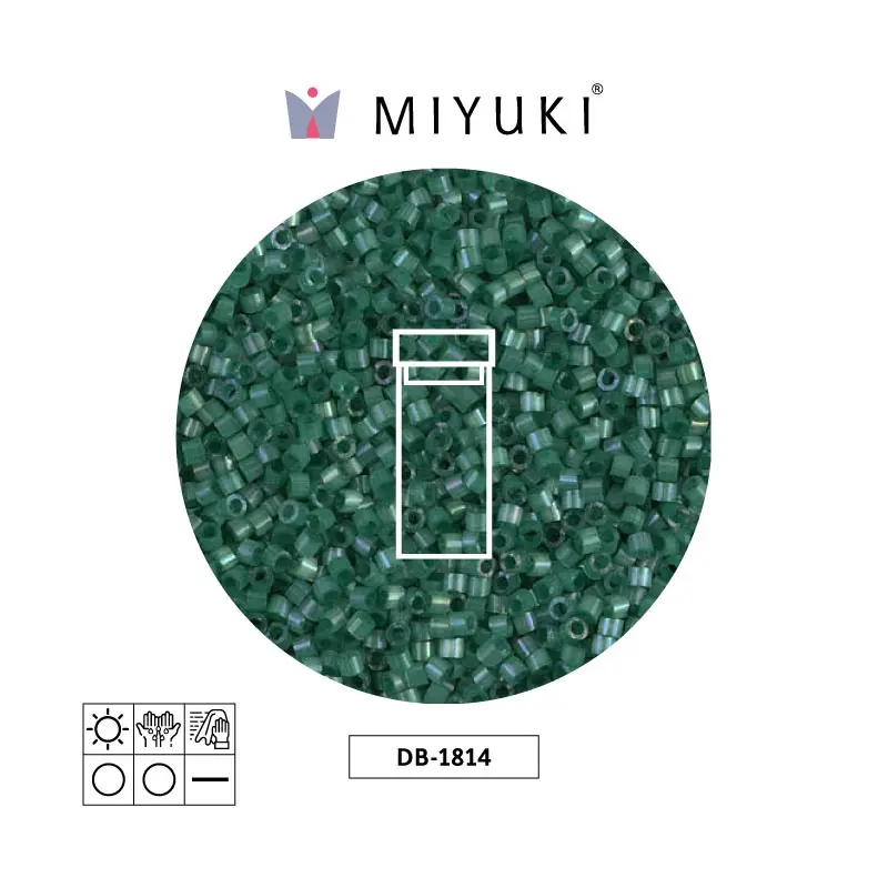 Miyuki delica 11/0 DB1814 verde satinado x 3g