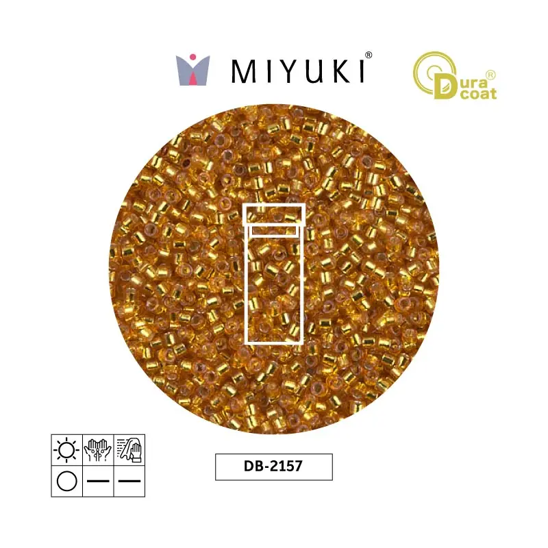 Miyuki delica 11/0 DB2157 plateado forrado amarillo sherbet x 3g