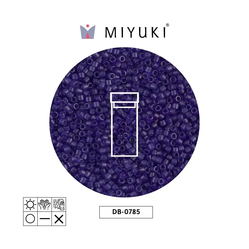 Miyuki delica 11/0 DB0785 frosted transparent cobalt x 3g