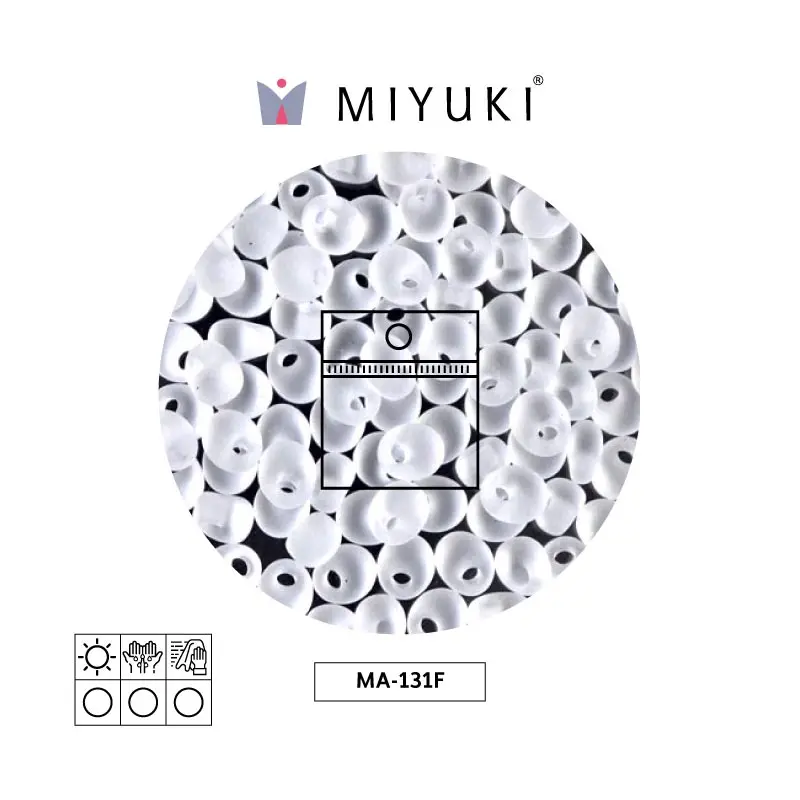 Miyuki magatama 4mm MA0131F mate cristal x 25g