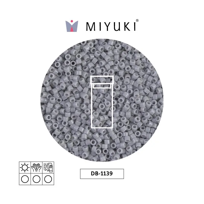 Miyuki delica 11/0 DB1139 opaque ghost grey x 3g