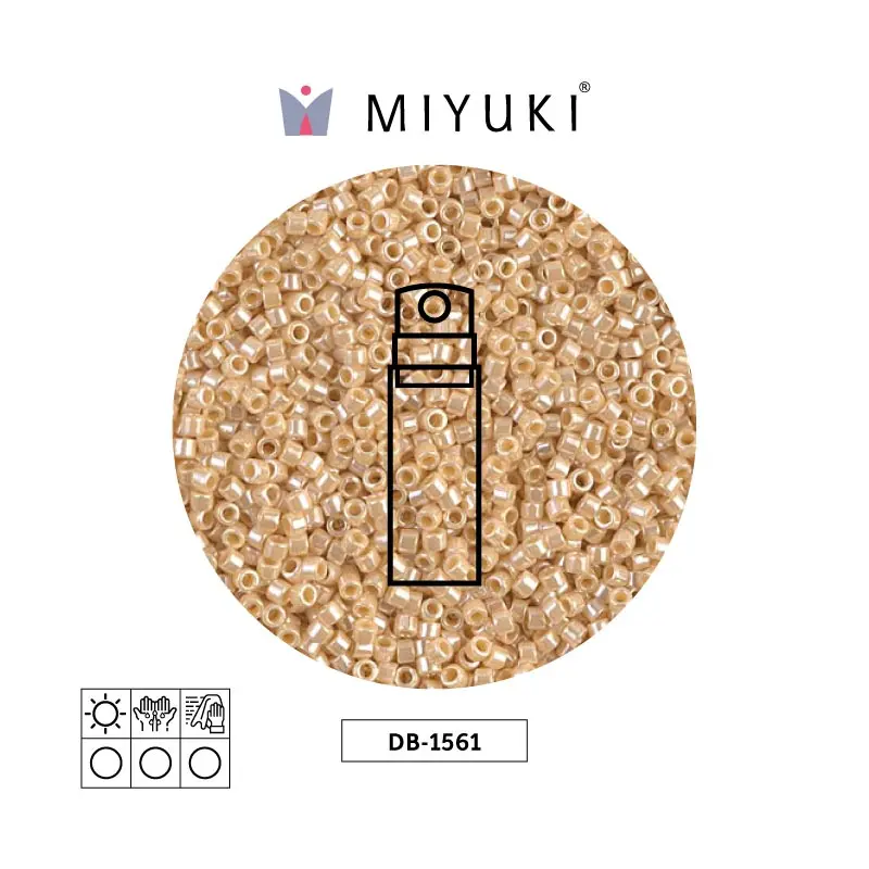 Miyuki delica 11/0 DB1561 opaco crema luster x 10g