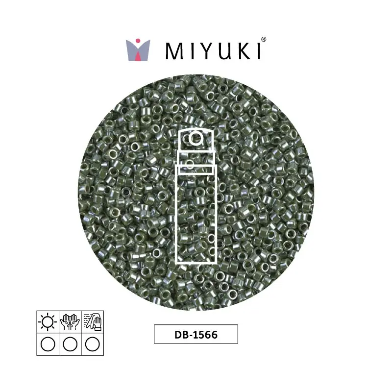 Miyuki delica 11/0 DB1566 opaco verde lusterr x 10g