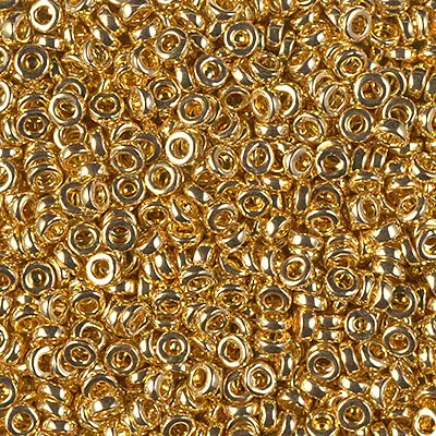 Miyuki spacer bead 3mm SPR4202 galvanized gold duracoat x 250g
