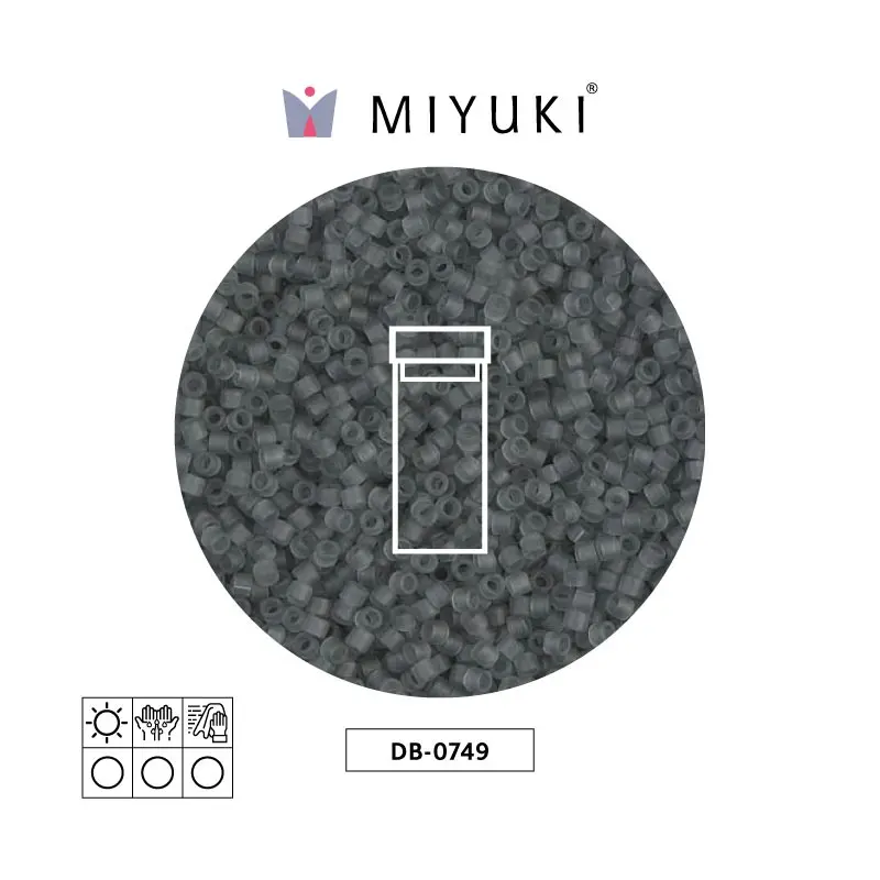 Miyuki delica 11/0 DB0749 mate transparente gris x 3g