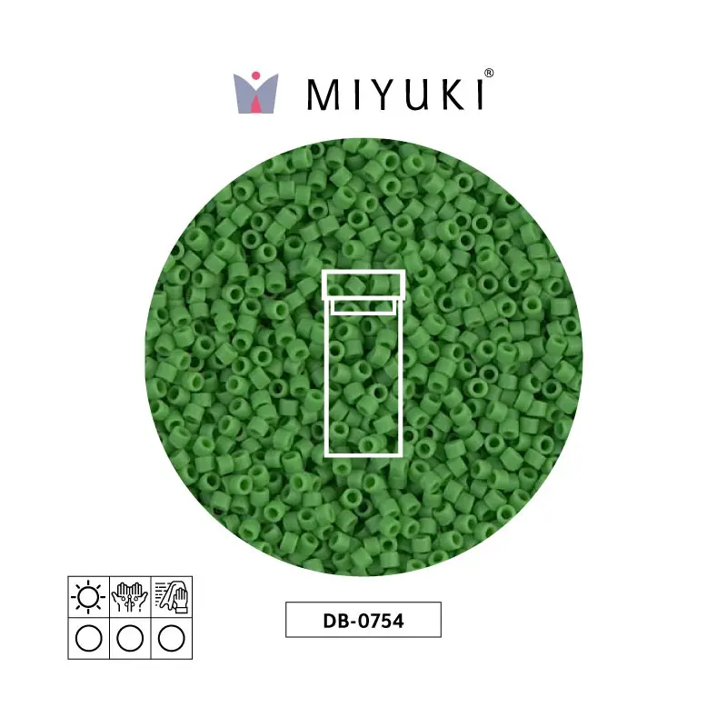 Miyuki delica 11/0 DB0754 mate opaco verde x 3g