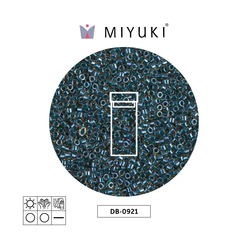 Miyuki delica 11/0 DB0921 sparkling azul forrado x 3g