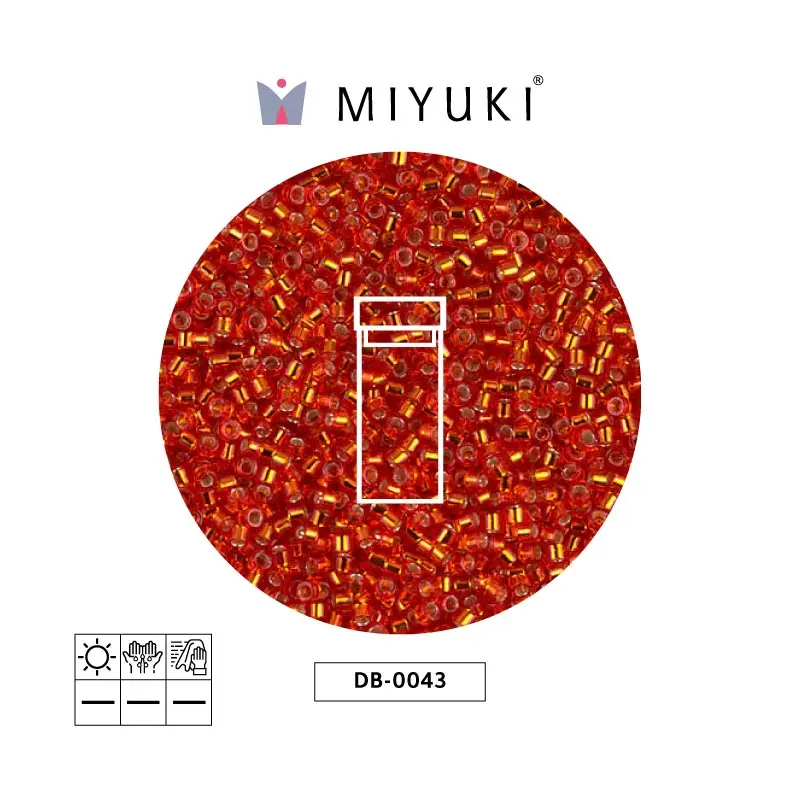Miyuki delica 11/0 DB0043 sv forrado burnt naranja x 3gr