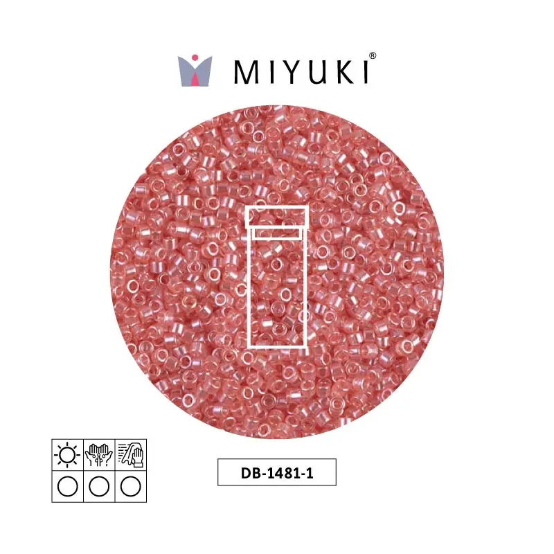 Miyuki delica 11/0 DB1481-1 transparente salmon lusterr x 3g