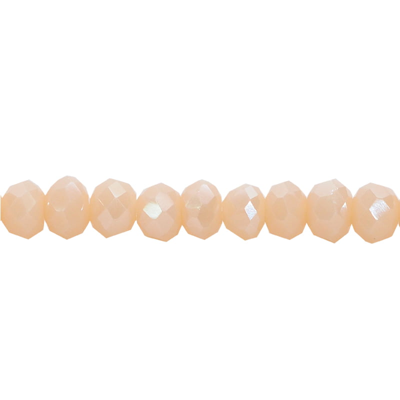 Murano rondela facetada 3mm beige mate 71 x 110unds