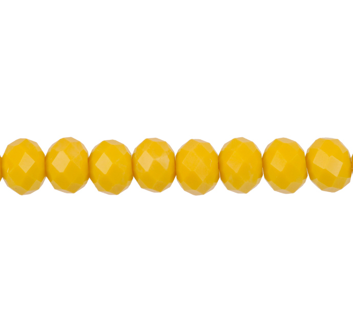 Murano rondela facetada 4mm amarillo solido 85 x 140unds