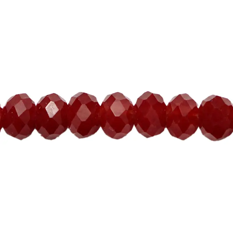 Murano rondela facetada 2mm dark coral 82 x 143unds