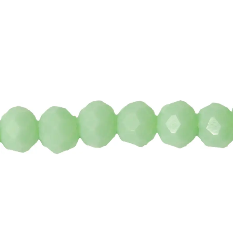 Murano rondela facetada 4mm green alabaste AB 46 x 147 unds