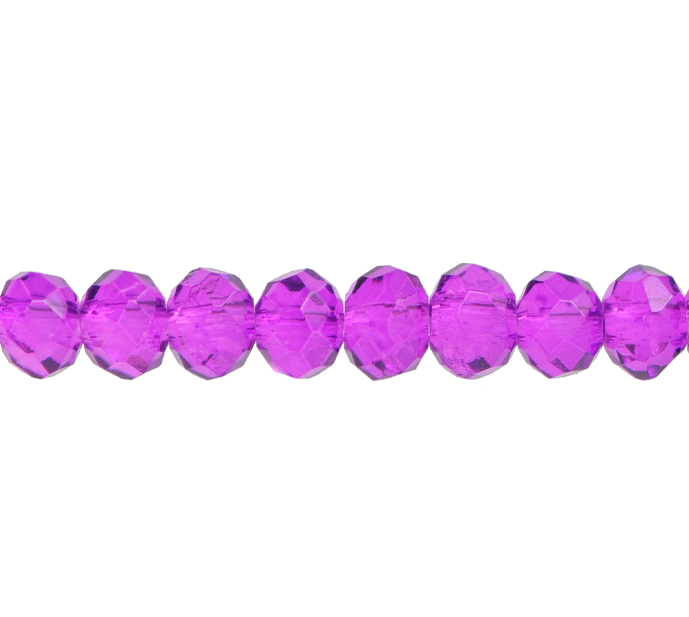 Murano rondela facetada 4mm purple 449 x 140und
