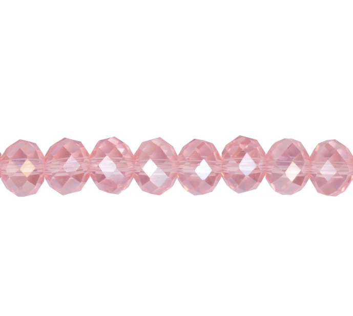 Murano rondela facetada 4mm rosaline 38 x aprox 110unds