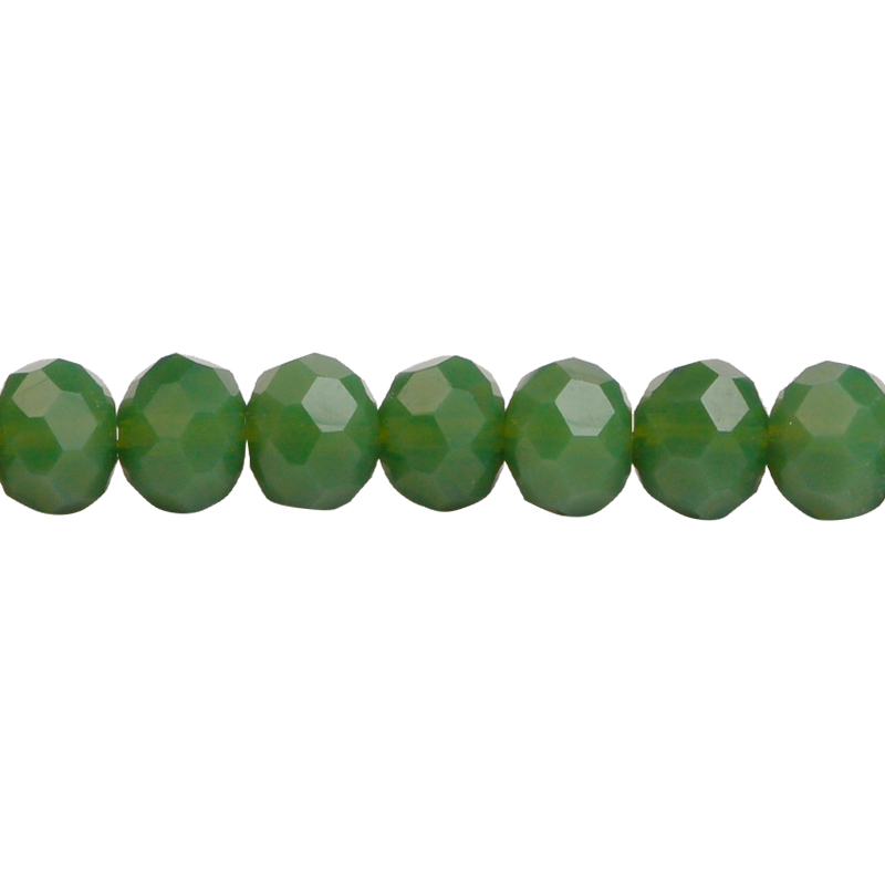 Murano rondela facetada 6mm olivine mate 102 x 82und