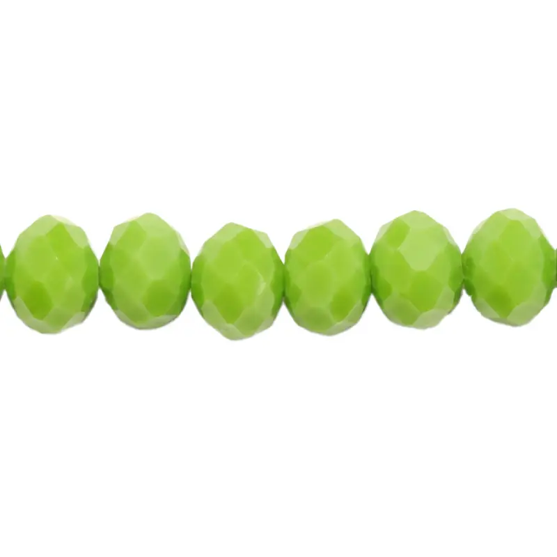 Murano rondela facetada 8mm olivine mate 102 x 62unds