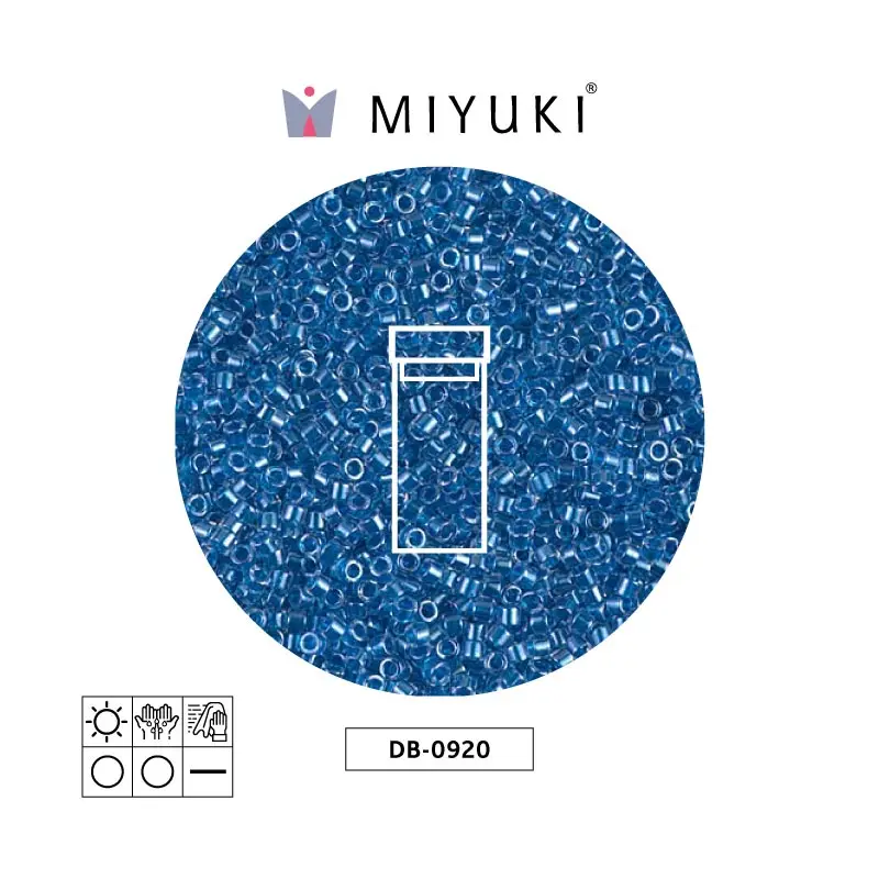 Miyuki delica 11/0 DB0920 sparkling cerulean azul forrado cristal x 3g