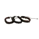 Combo brazalete cuero hombre (E9,G11,H12) x 3 diseños