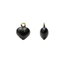 Dije esmaltado negro corazon 12mm W09919A10Y x und