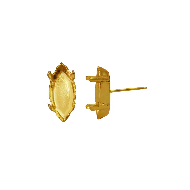 4228DE aretes navette 15x7mm/Golfi x par