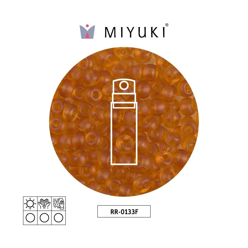 Mostacilla Miyuki rocalla 6/0 RR0133F matte transparent topaz x 10g