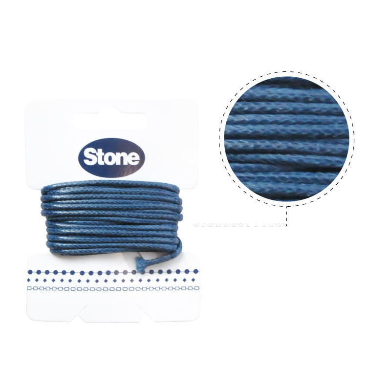 Cordon vibora 2mm azul petroleo x 3m