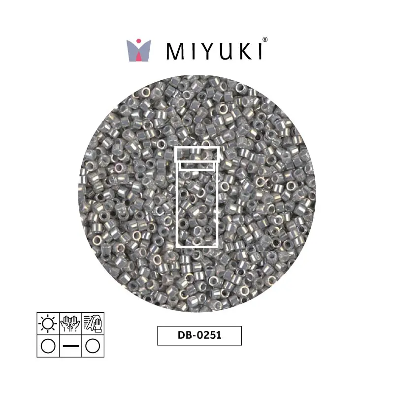 Miyuki delica 11/0 DB0251 metal grey luster x 3g