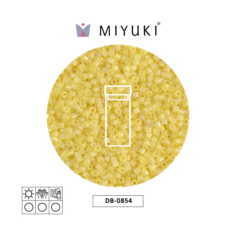 Miyuki delica 11/0 DB0854 mate transparente amarillo AB x 3g