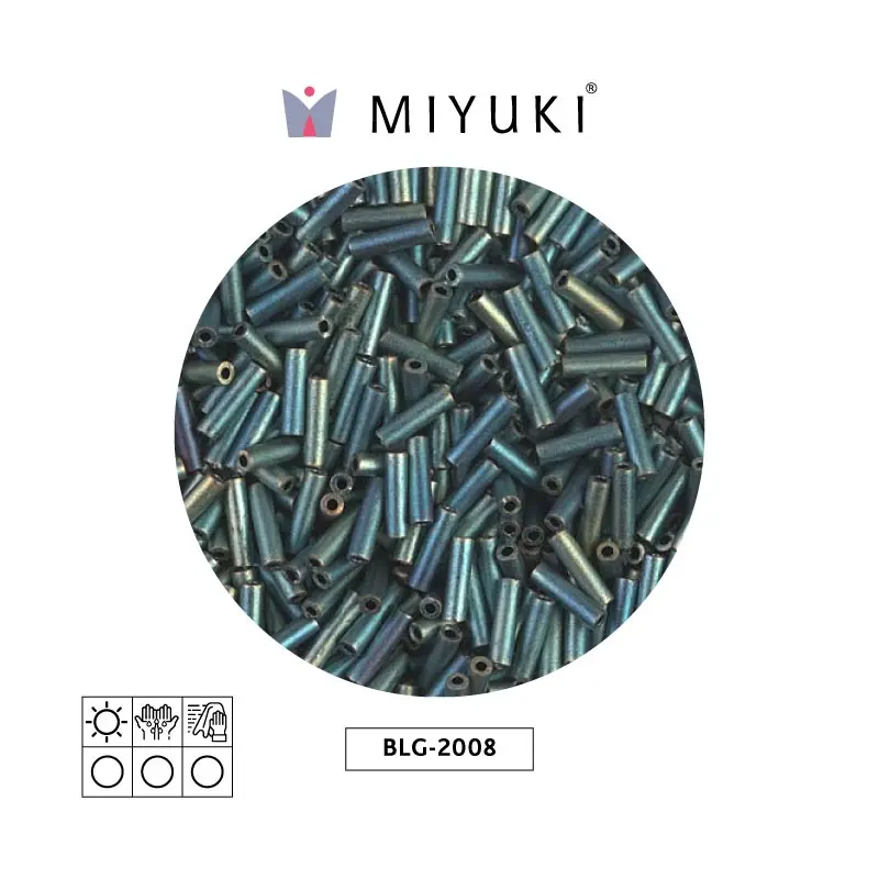 Miyuki bugle 6mm BGL2008 mate metalizado patina AB x 250G