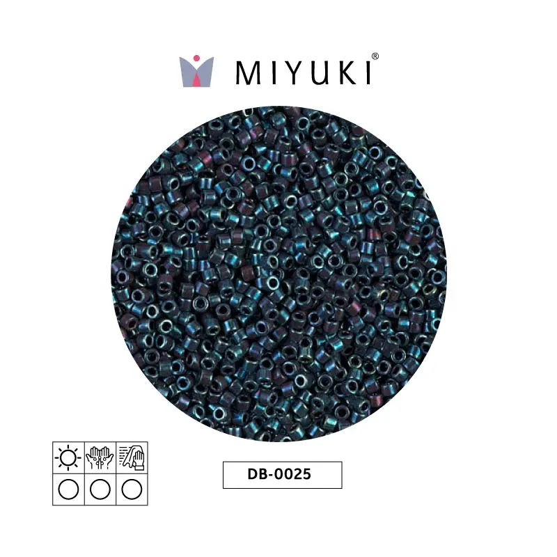 Miyuki delica 11/0 DB0025 metalizado opaco azul x 50g