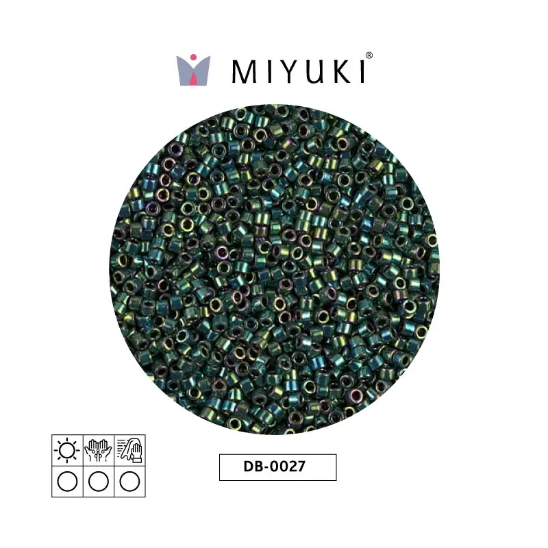 Miyuki delica 11/0 DB0027 metalizado azul verdoso AB x 50g