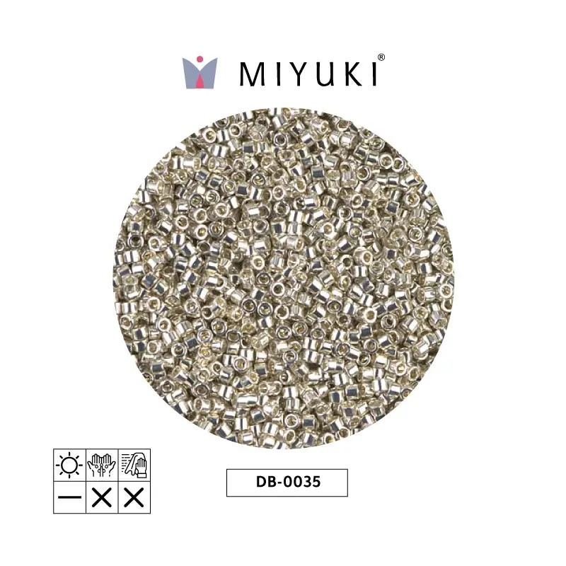 Miyuki delica 11/0 DB0035 galvanizado plateado x 50gr