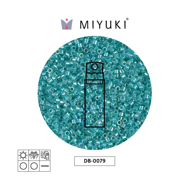 Miyuki delica 11/0 DB0079 forrado azul AB x 10g