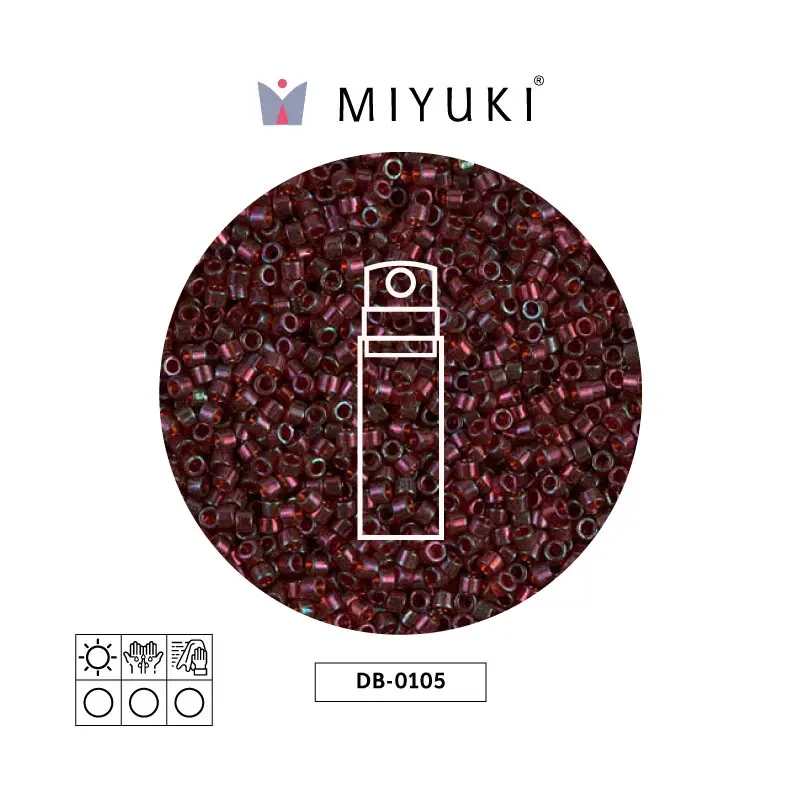 Miyuki delica 11/0 DB0105 rojo dorado lusterr x 10g