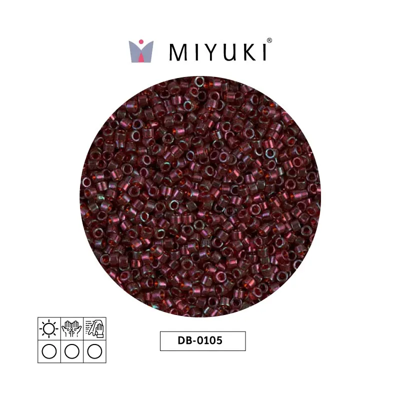 Miyuki delica 11/0 DB0105 rojo dorado lusterr x 50gr